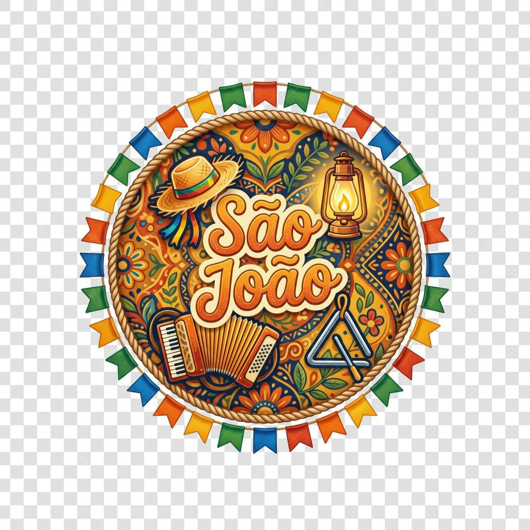 Ilustração São João Festa Junina Junho PNG Fundo Transparente