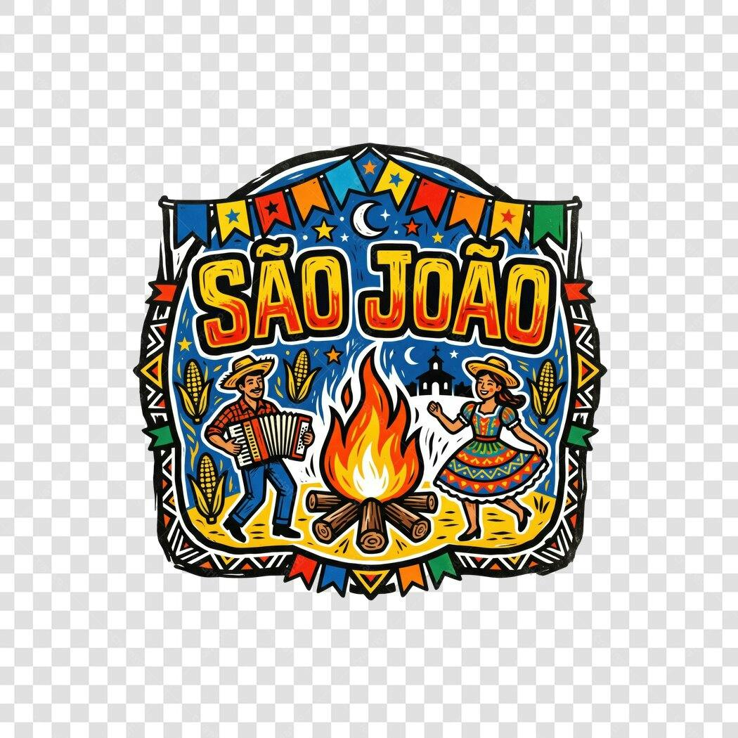 Ilustração São João Festa Junina Junho PNG Fundo Transparente