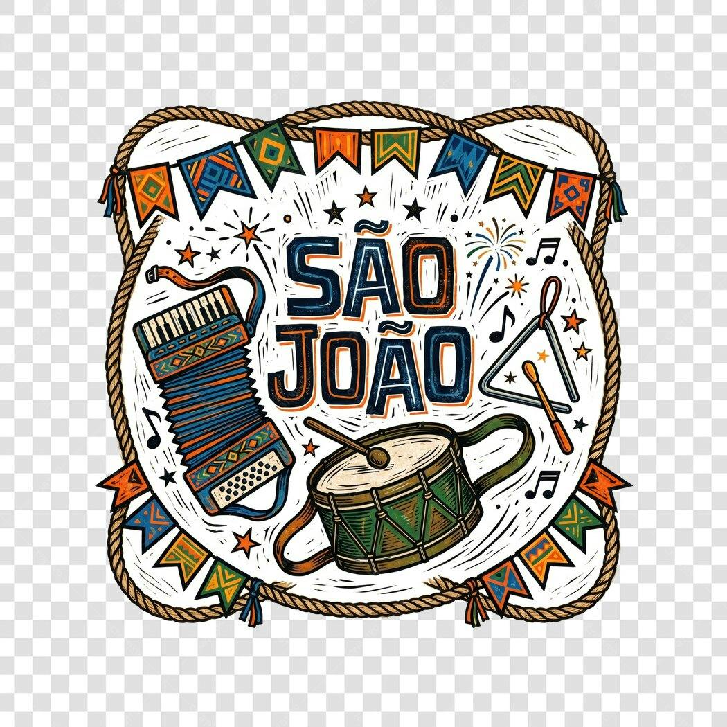Ilustração São João Festa Junina Junho PNG Fundo Transparente
