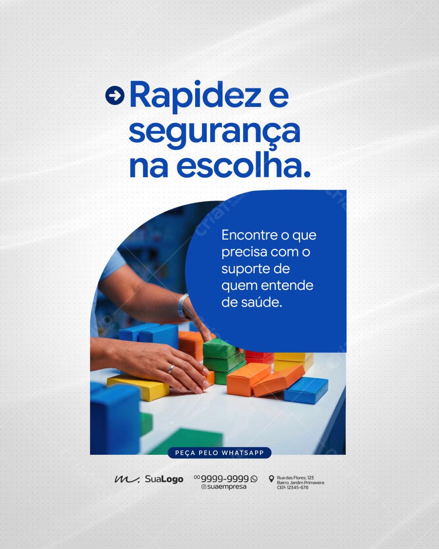 Post Instagram Clínica Médica Saúde PSD Editável