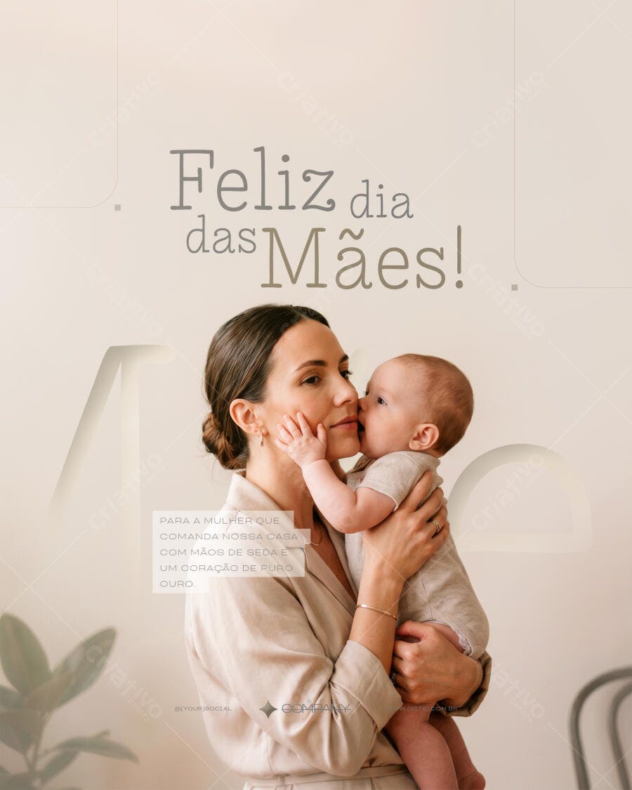 Post Instagram Dia das Mães Família PSD Editável