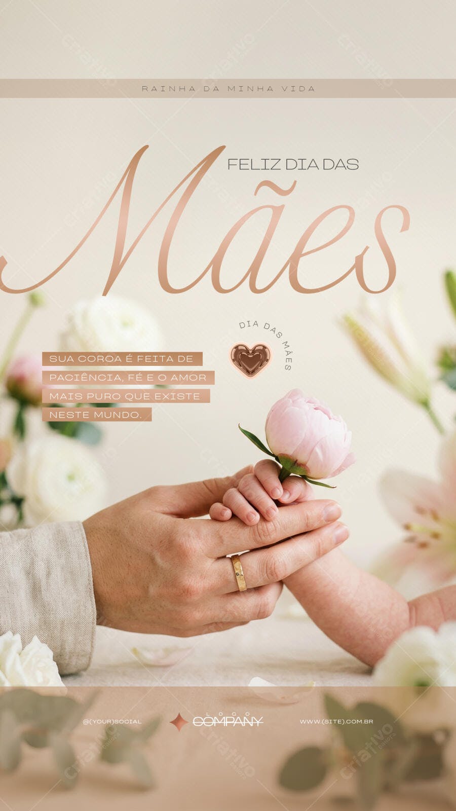 Story Dia das Mães Floral Delicado PSD Editável