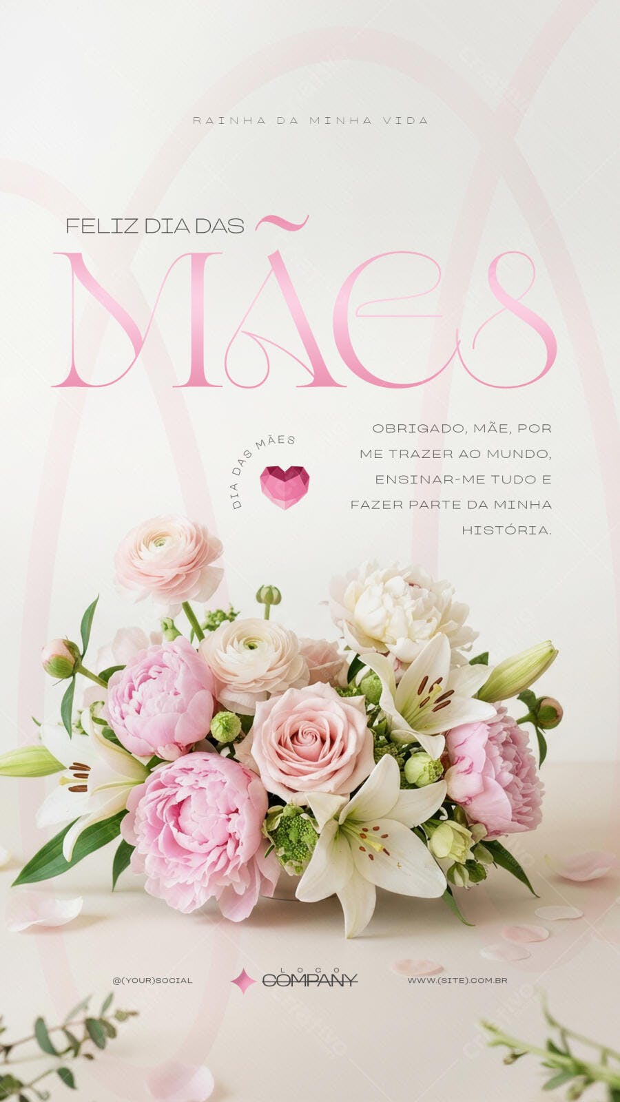 Story Dia das Mães Floricultura Rosas PSD Editável