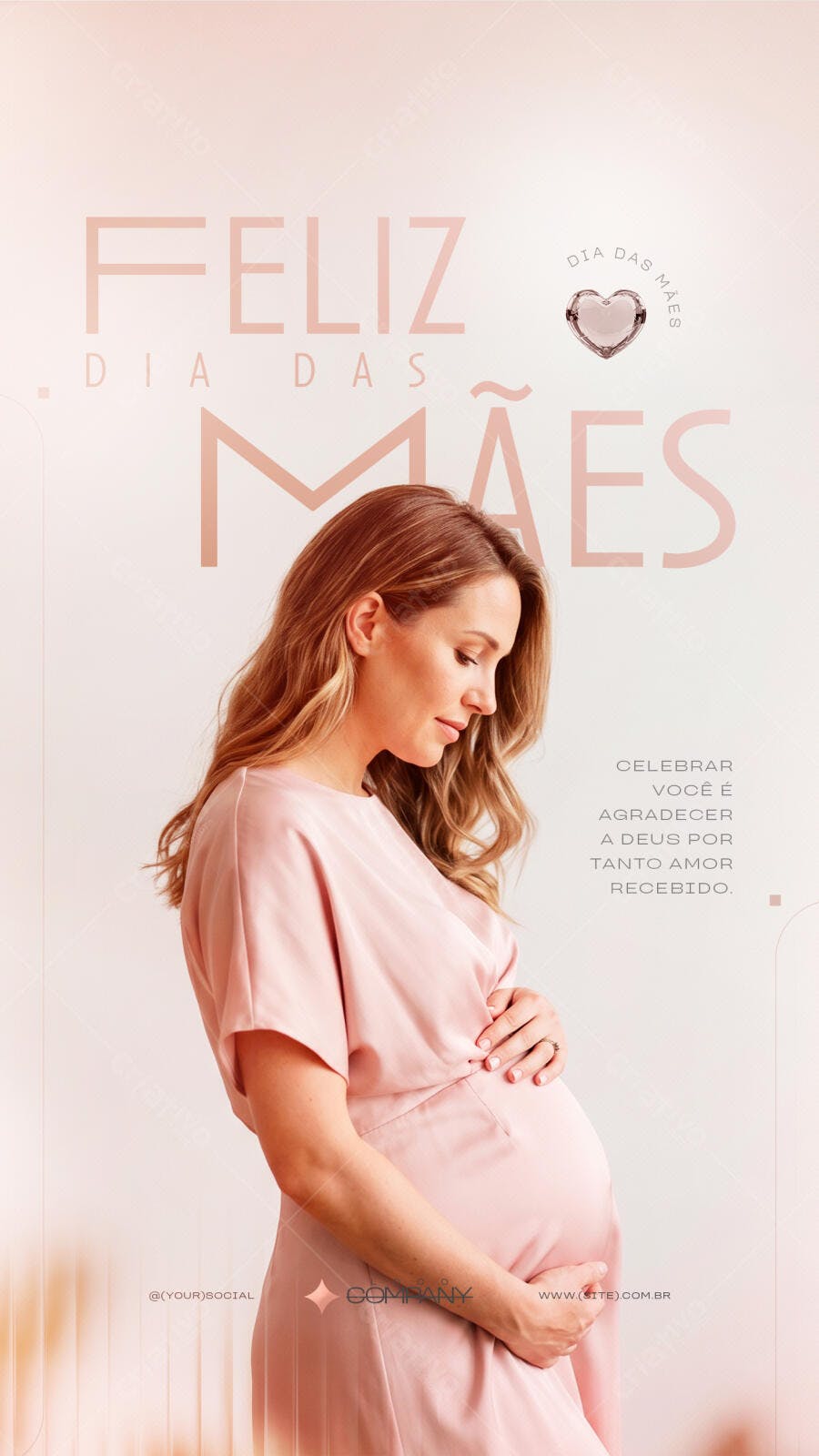 Story Dia das Mães Gravidez Delicado PSD Editável