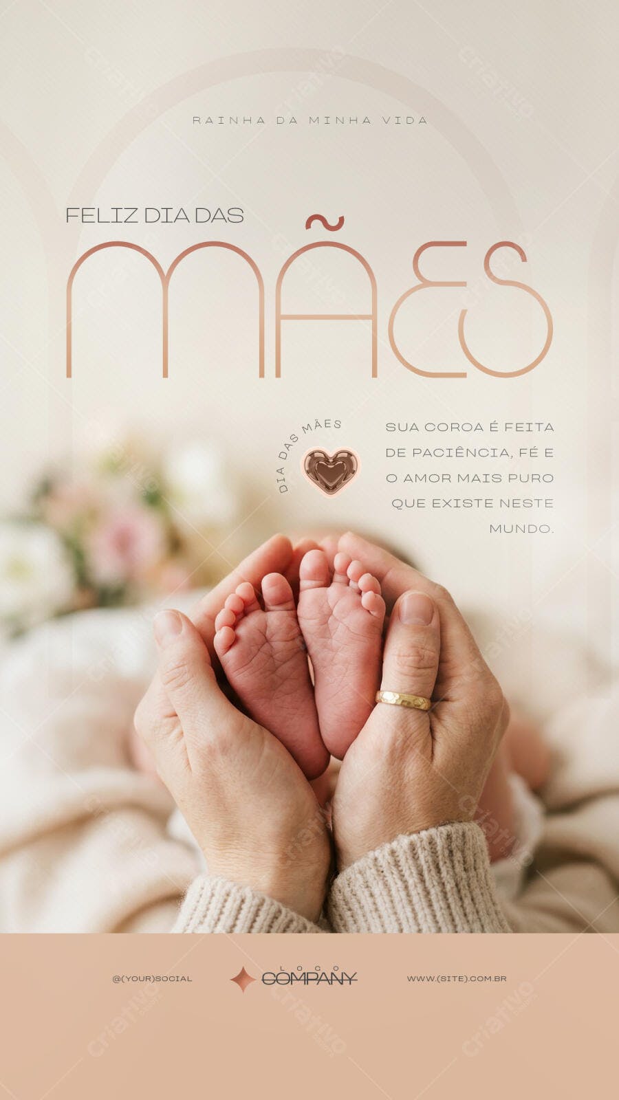 Story Dia das Mães Minimalista Mês de Maio PSD Editável