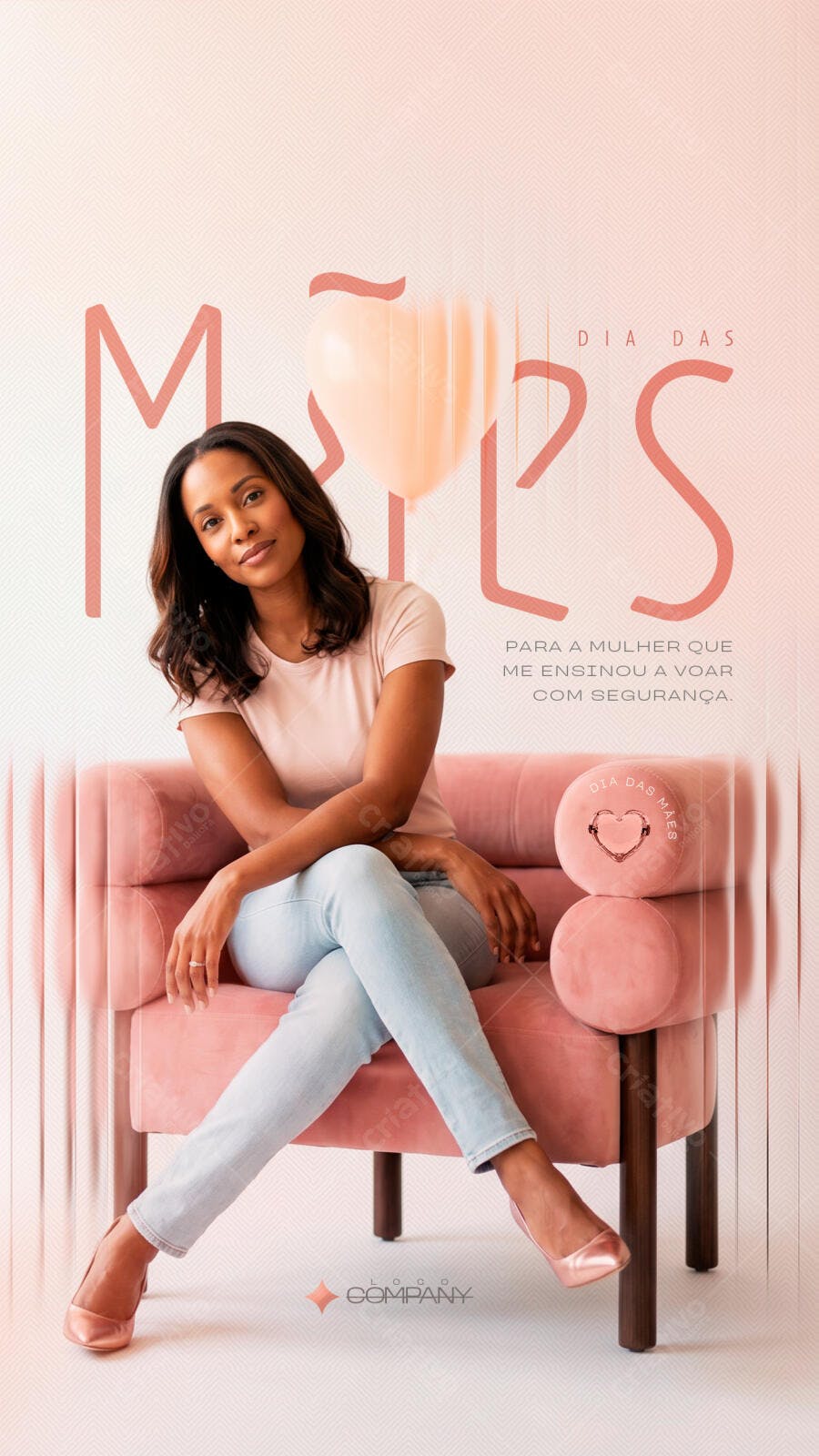 Story Dia das Mães Minimalista Rosa PSD Editável