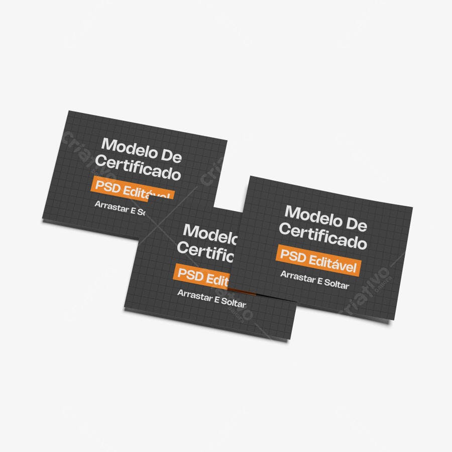 Mockup Cartão Papel Vista Superior Fundo Branco Editável