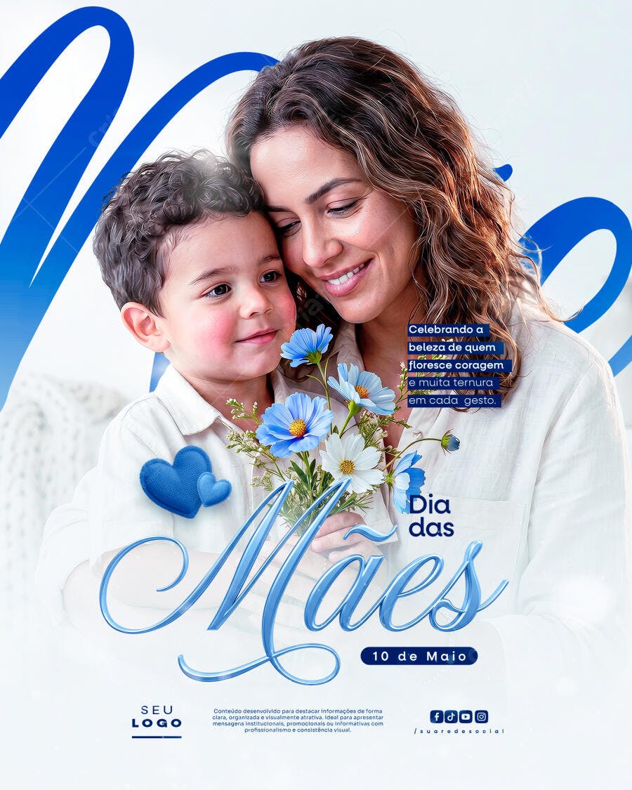 Post Instagram Dia das Mães 10 de Maio PSD Editável