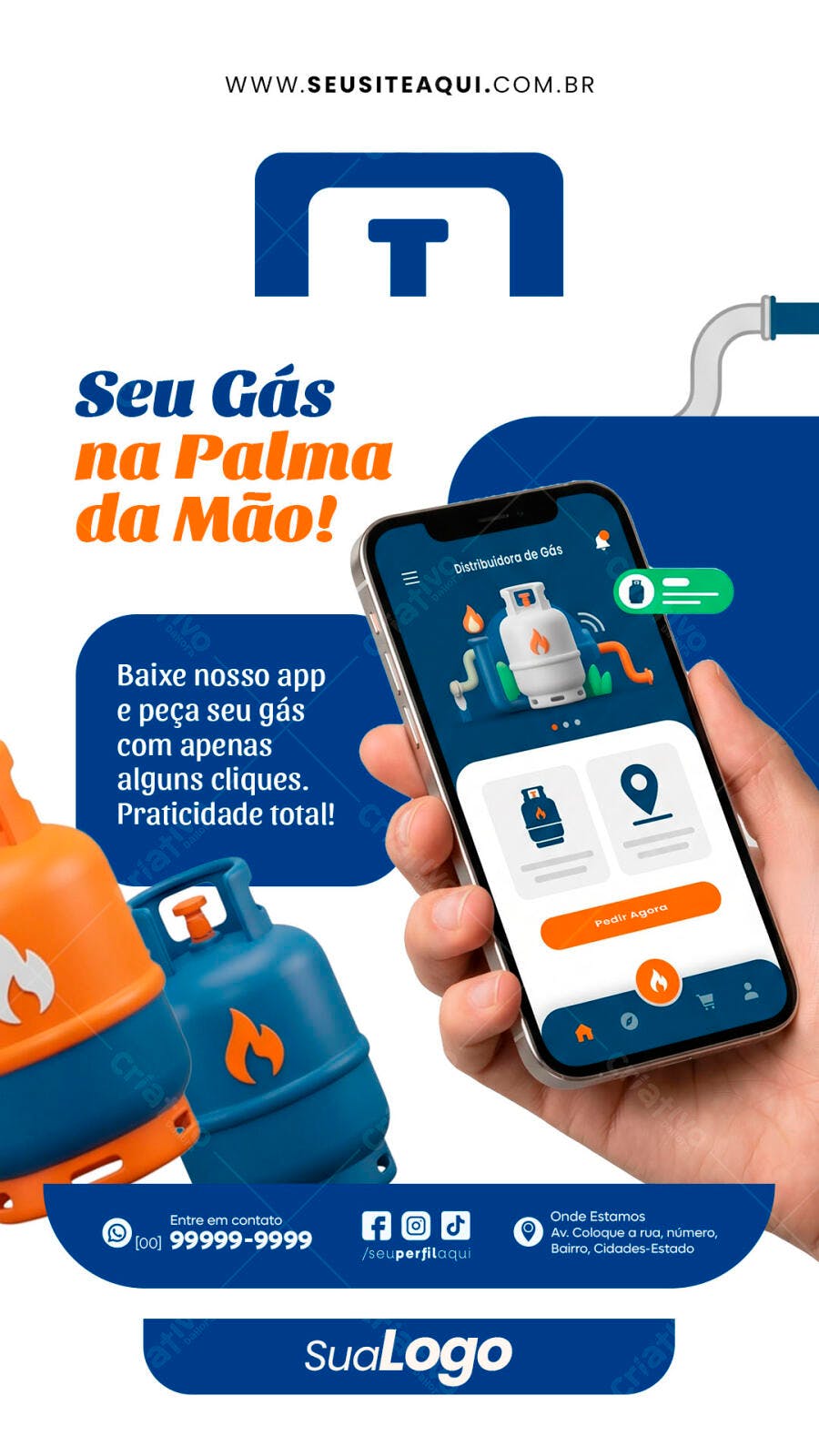 Story Instagram Distribuidora de Gás App PSD Editável