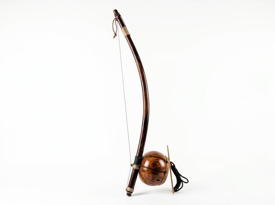 Foto Berimbau Instrumento Musical Capoeira Fundo Branco