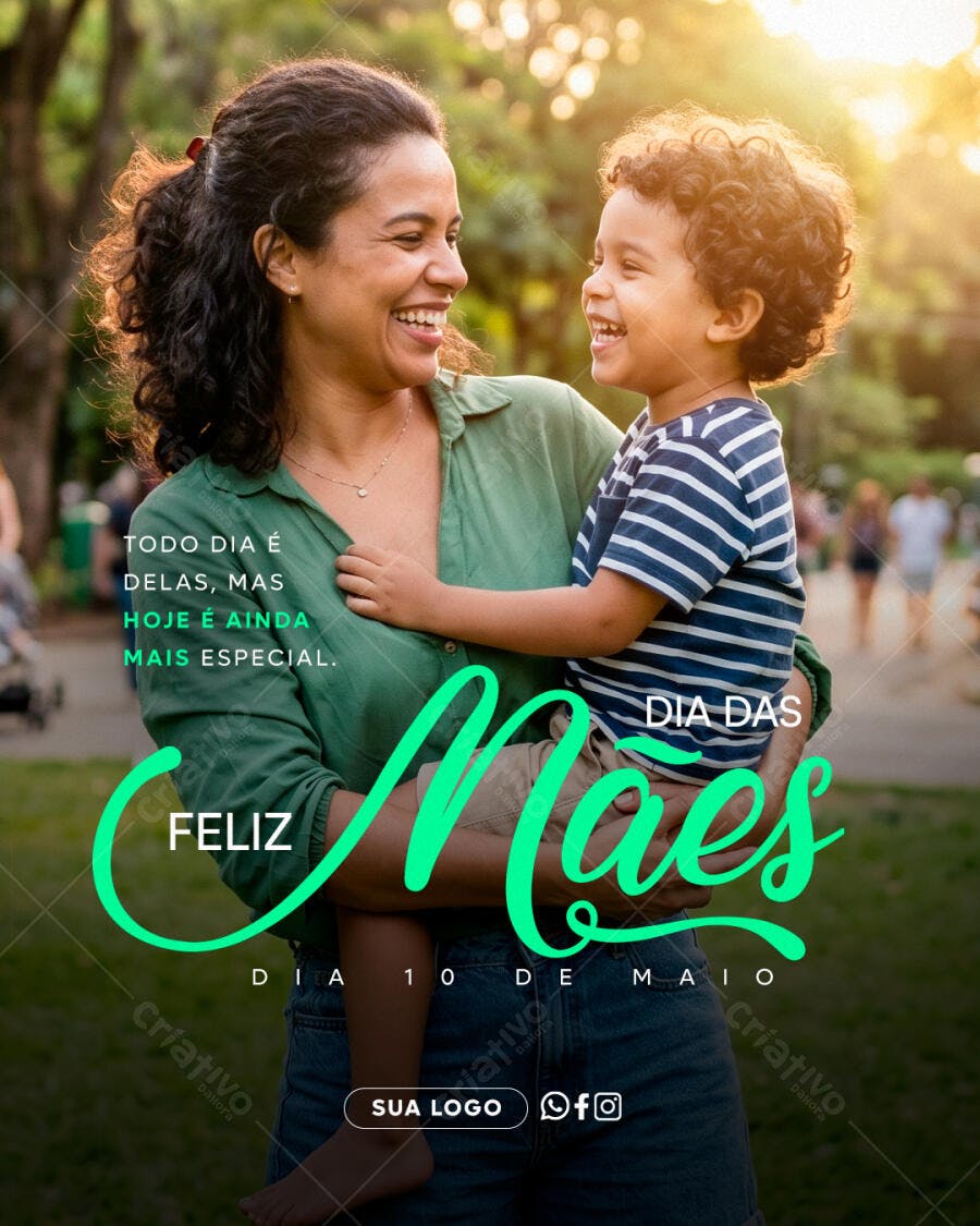 Post Instagram Dia das Mães Maio PSD Editável