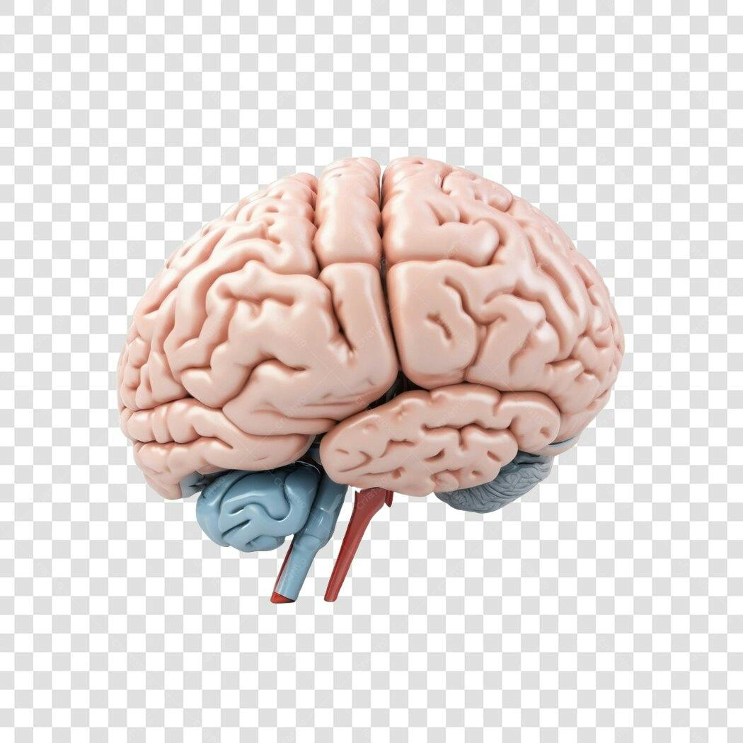 Elemento 3D Cérebro Humano Anatomia PNG Fundo Transparente
