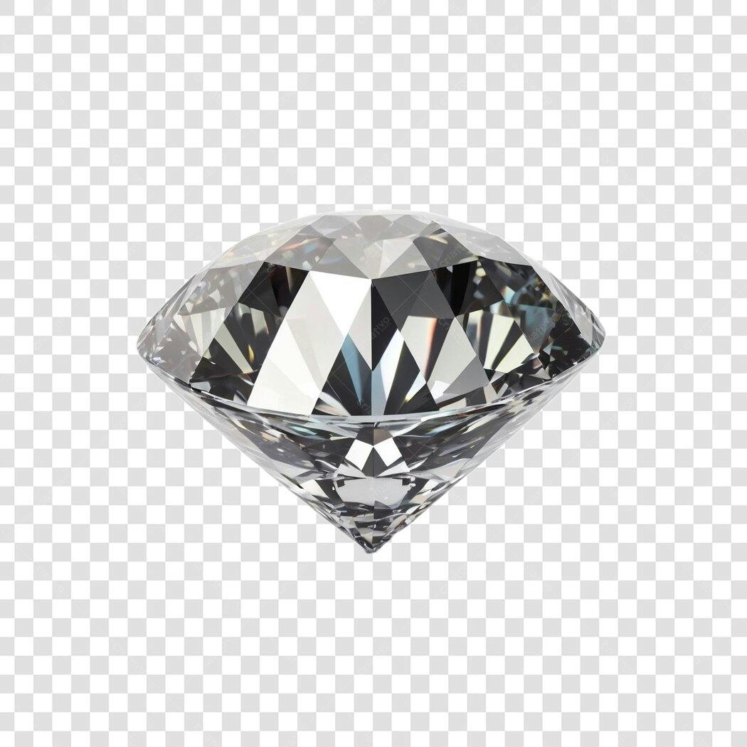 Elemento 3D Diamante Brilhante Joia PNG Fundo Transparente