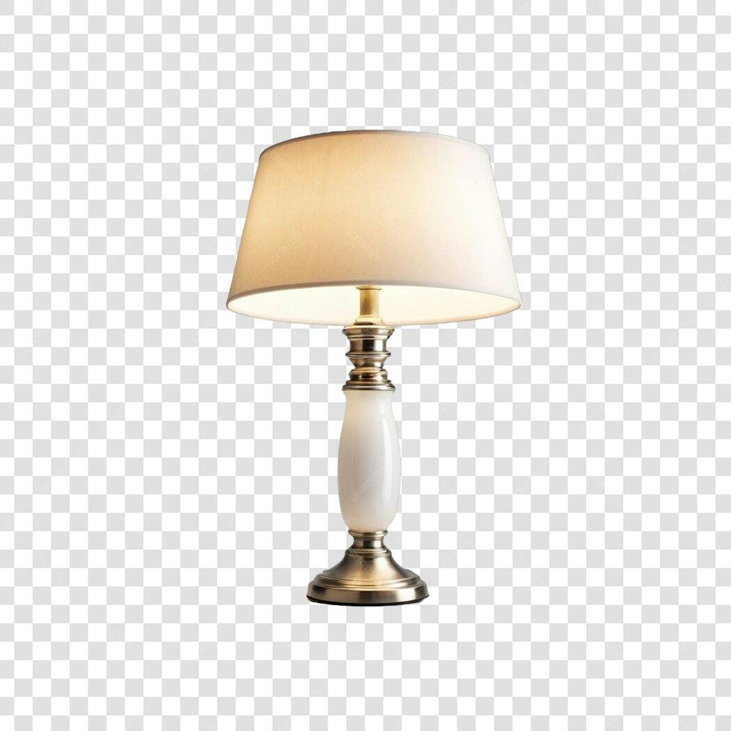 Foto Recortada Abajur Aceso Clássico PNG Fundo Transparente