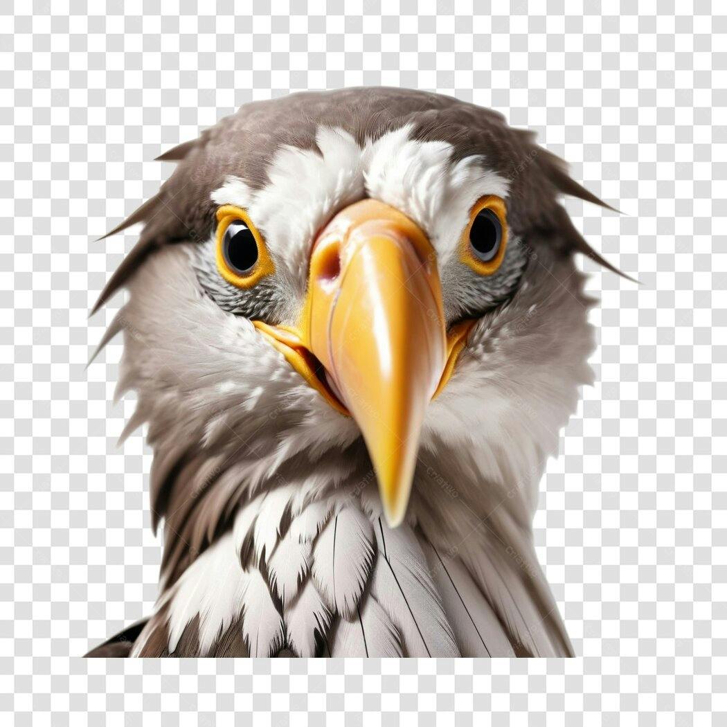 Foto Recortada Águia Cabeça Close-up PNG Fundo Transparente