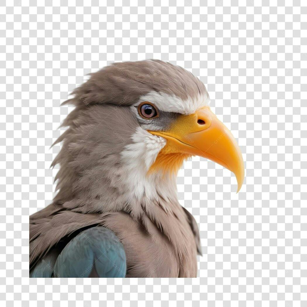 Foto Recortada Águia Cabeça Pássaro Forte PNG Fundo Transparente