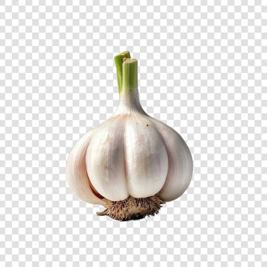 Foto Recortada Alho Fresco Culinária PNG Fundo Transparente