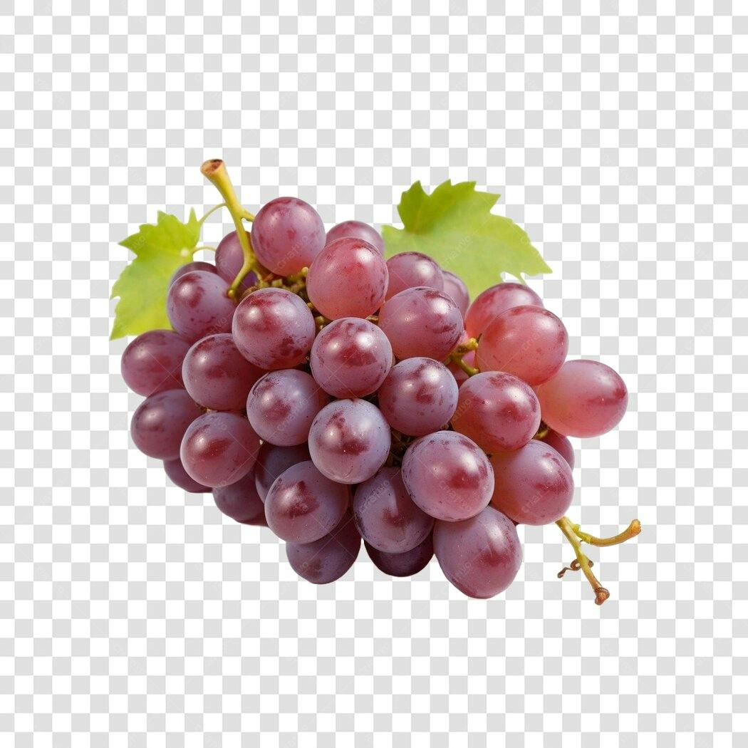 Foto Recortada Cacho de Uvas Roxas PNG Fundo Transparente