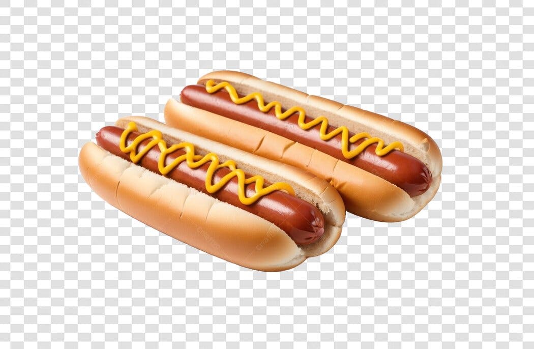 Foto Recortada Cachorro Quente com Mostarda PNG Fundo Transparente