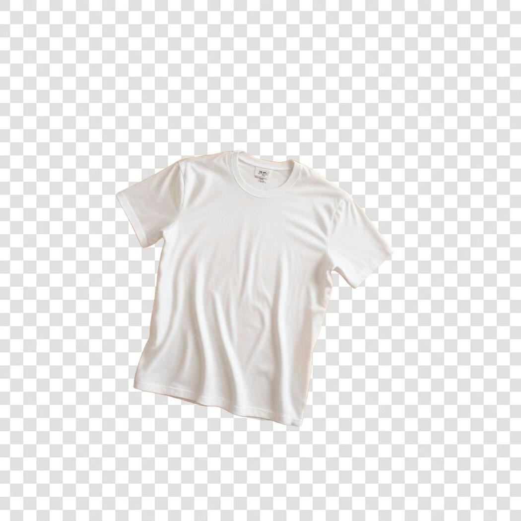 Foto Recortada Camiseta Branca Lisa PNG Fundo Transparente