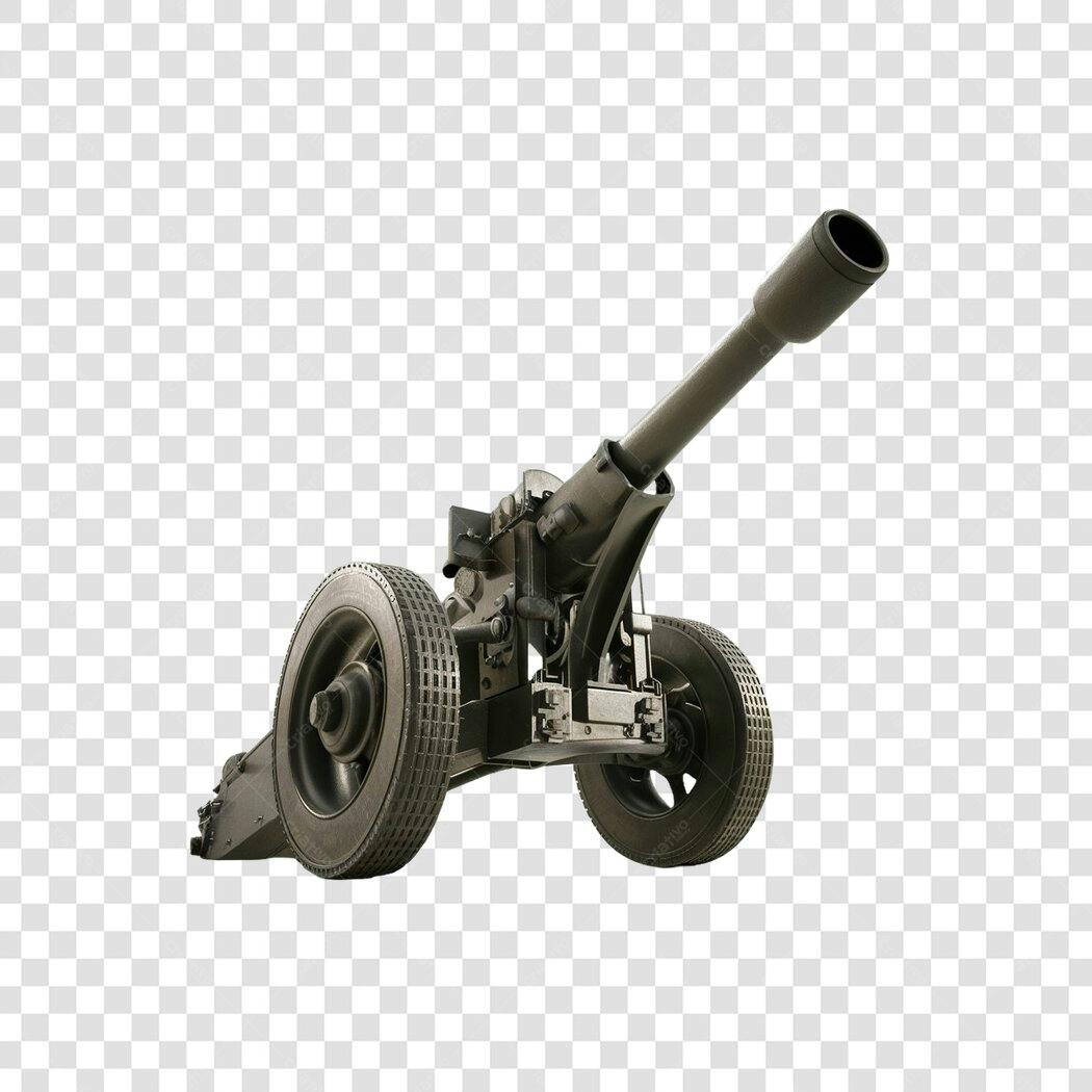 Foto Recortada Canhão Militar Guerra PNG Fundo Transparente