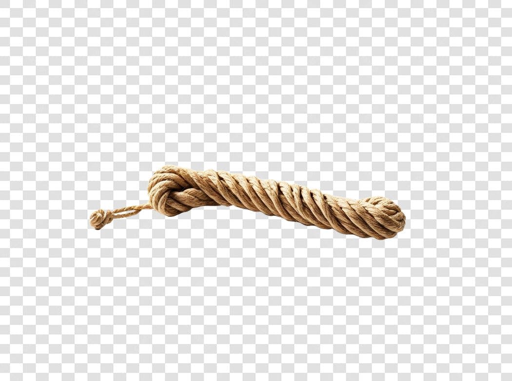 Foto Recortada Corda de Sisal Enrolada PNG Fundo Transparente