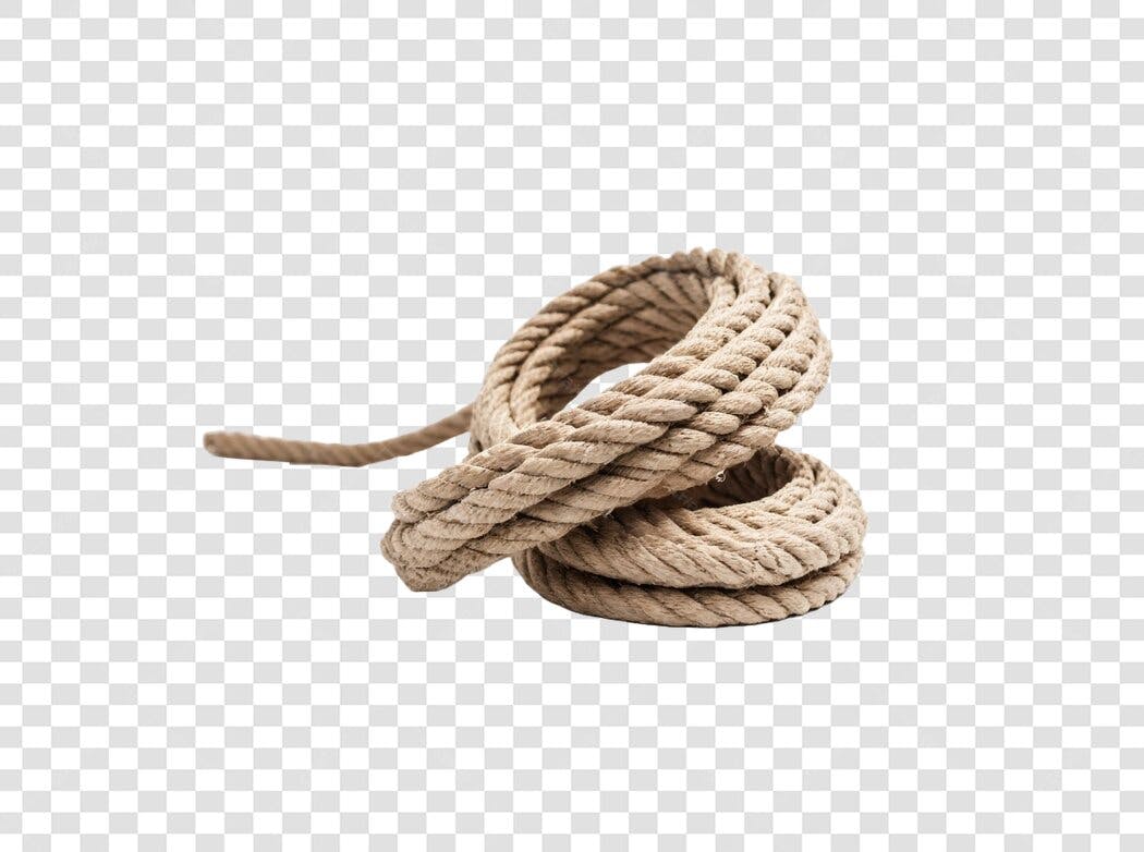 Foto Recortada Corda Náutica Marrom PNG Fundo Transparente