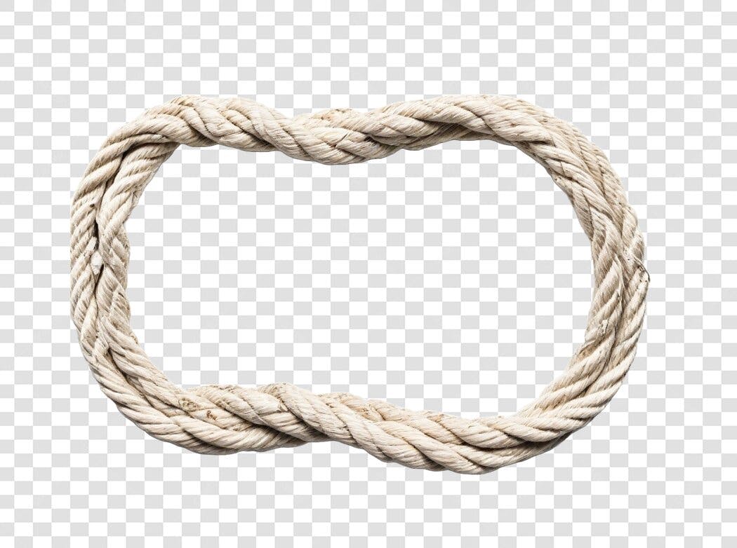 Foto Recortada Corda Náutica Moldura Oval PNG Fundo Transparente