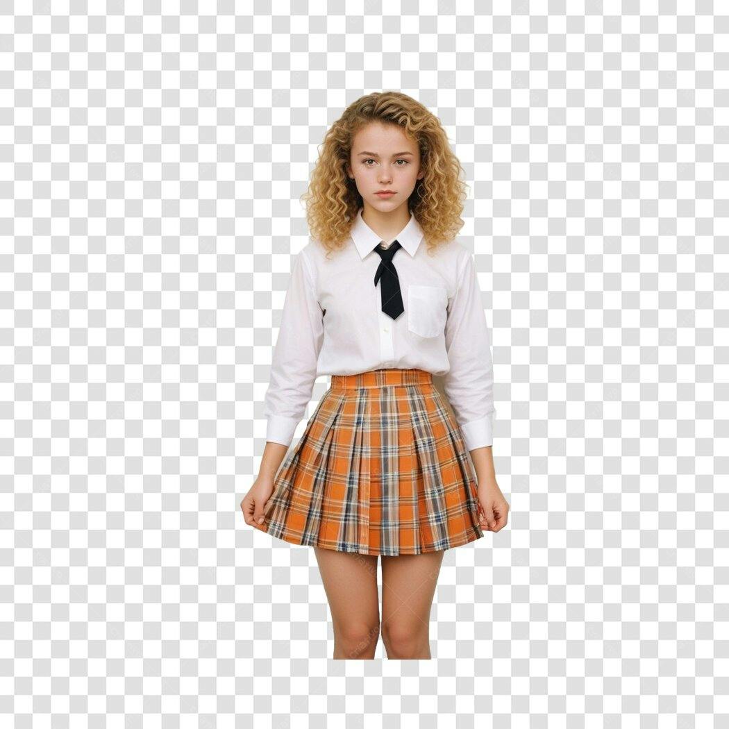 Foto Recortada Estudante Jovem Uniforme Escolar PNG Fundo Transparente