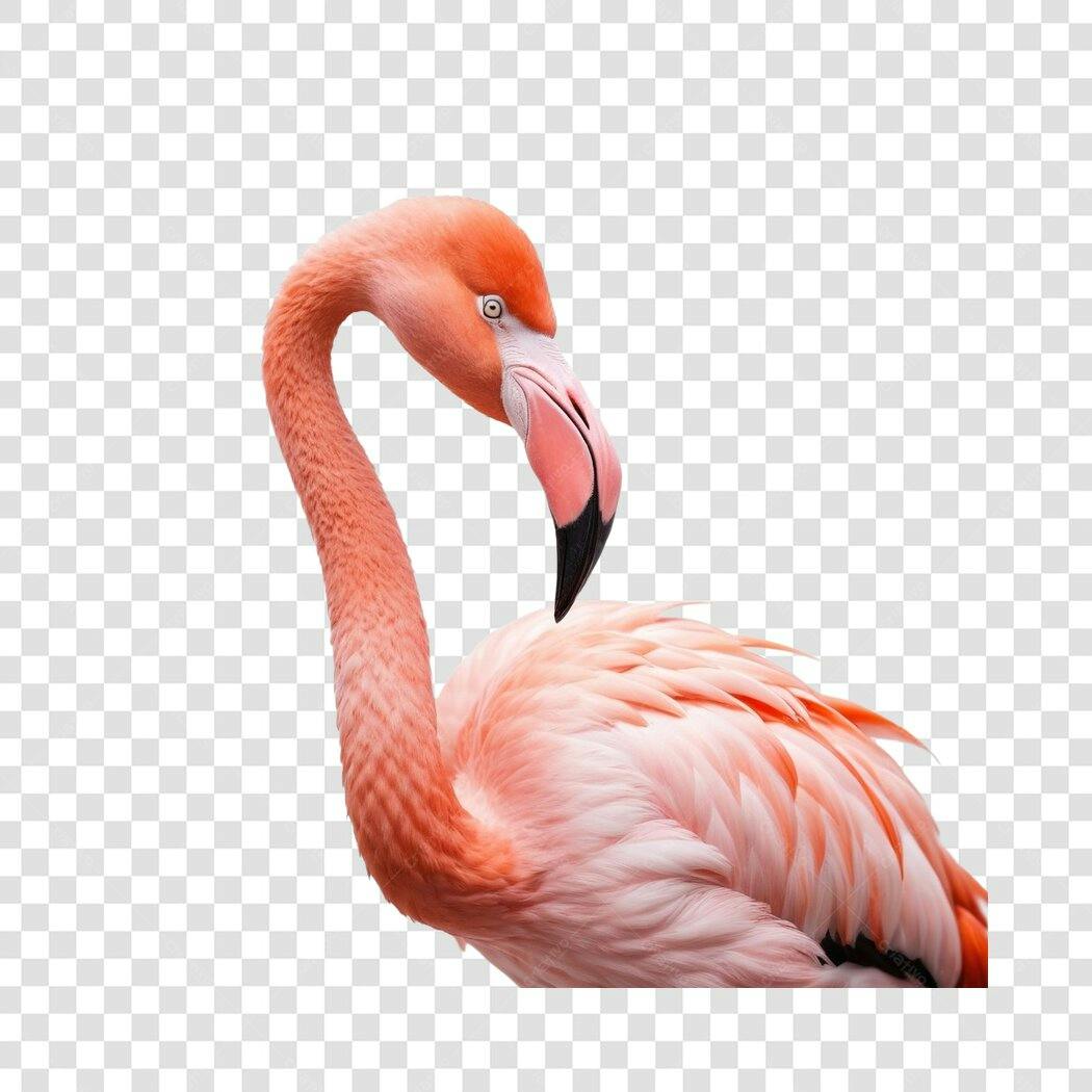 Foto Recortada Flamingo Rosa Tropical PNG Fundo Transparente
