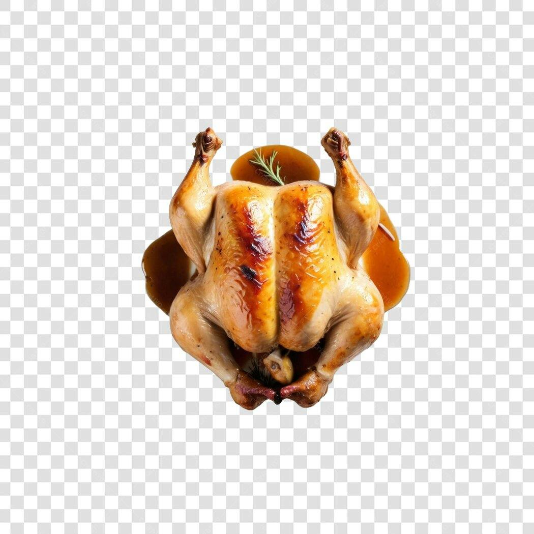 Foto Recortada Frango Assado Natal 25 Dezembro PNG Fundo Transparente