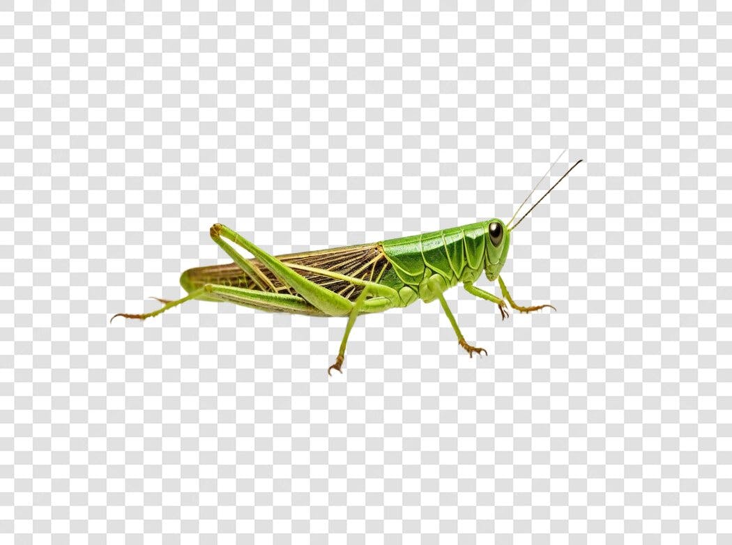 Foto Recortada Gafanhoto Verde Inseto PNG Fundo Transparente