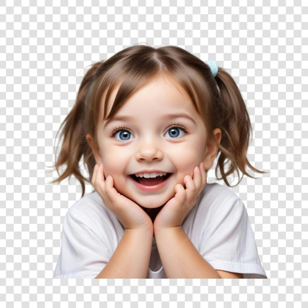 Foto Recortada Menina Criança Feliz Sorrindo PNG Fundo Transparente
