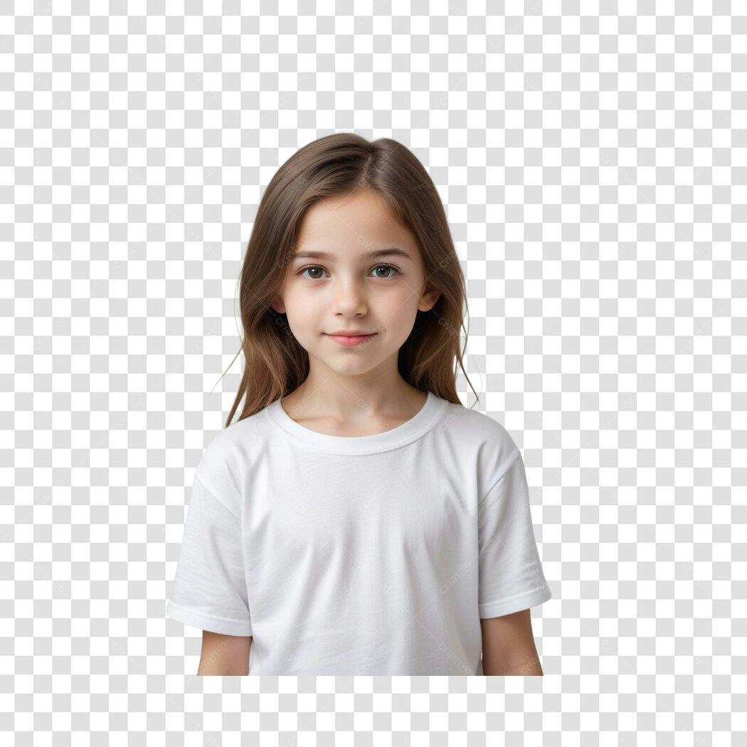 Foto Recortada Menina Criança Sorrindo PNG Fundo Transparente