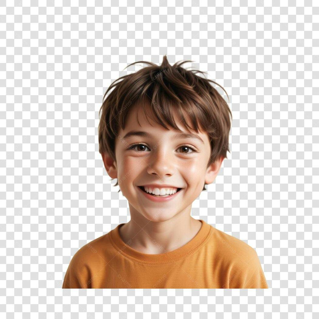 Foto Recortada Menino Sorrindo Feliz PNG Fundo Transparente