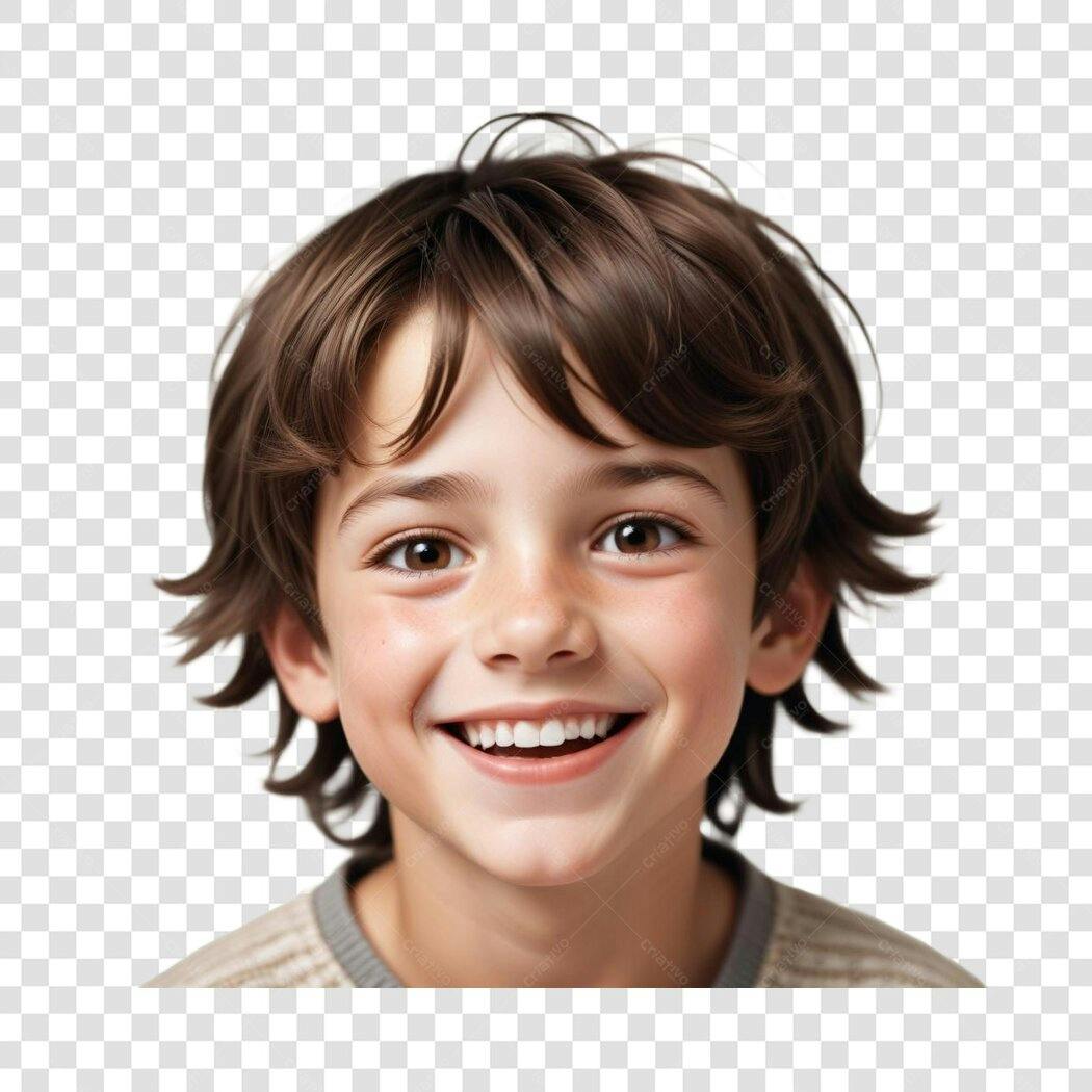 Foto Recortada Menino Sorrindo Feliz PNG Fundo Transparente