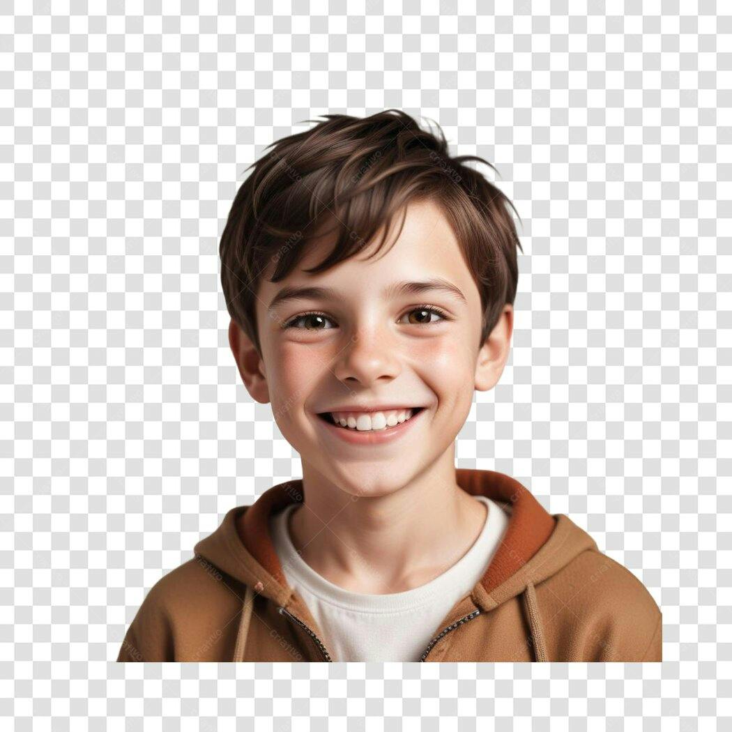 Foto Recortada Menino Sorrindo Feliz PNG Fundo Transparente