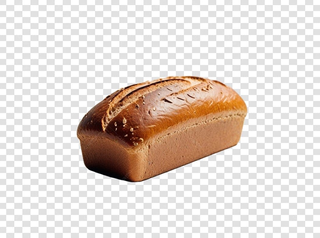 Foto Recortada Pão Caseiro Integral Fresco PNG Fundo Transparente