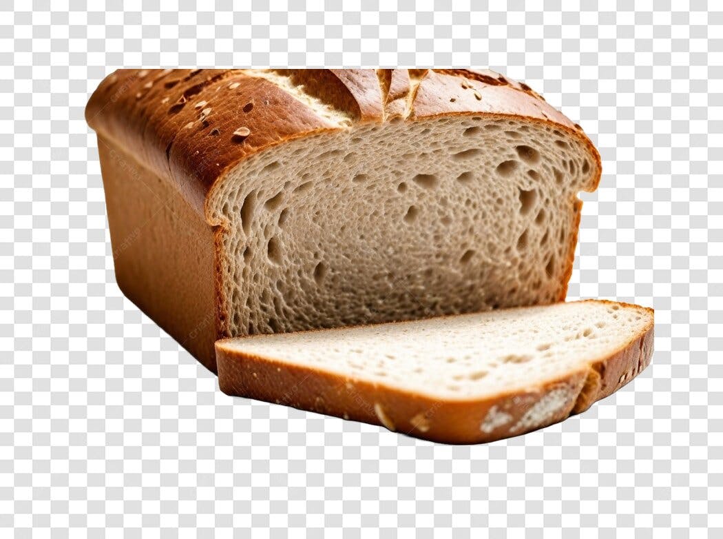 Foto Recortada Pão de Forma Fatiado PNG Fundo Transparente