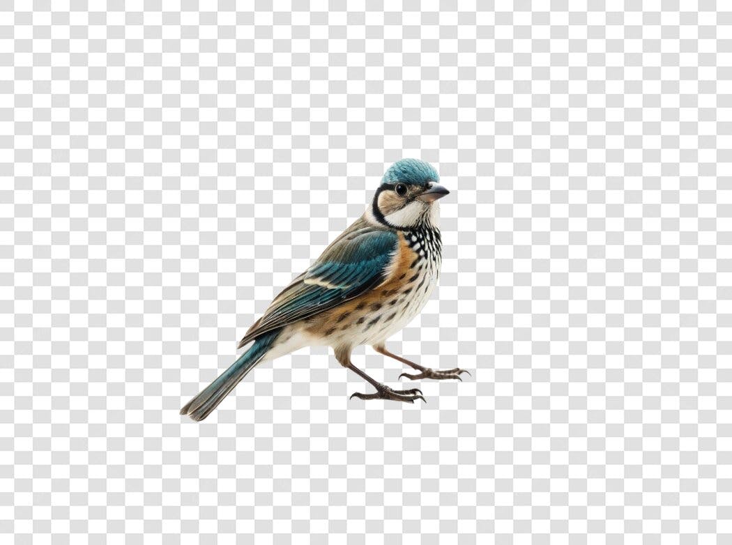 Foto Recortada Pássaro Azul Marrom Natureza PNG Fundo Transparente