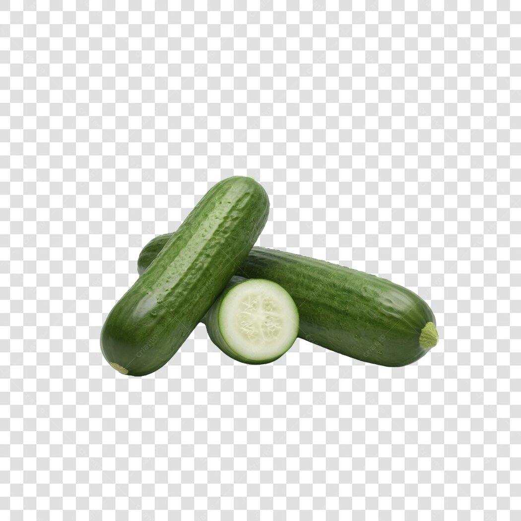 Foto Recortada Pepino Vegetal Fresco PNG Fundo Transparente