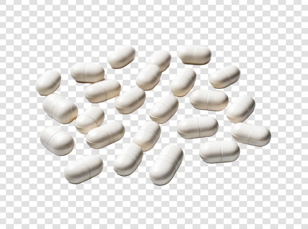 Foto Recortada Pílulas Brancas Medicamento PNG Fundo Transparente