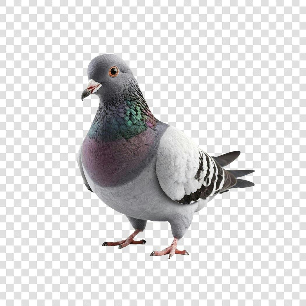 Foto Recortada Pombo Cinza Branco Pássaro PNG Fundo Transparente