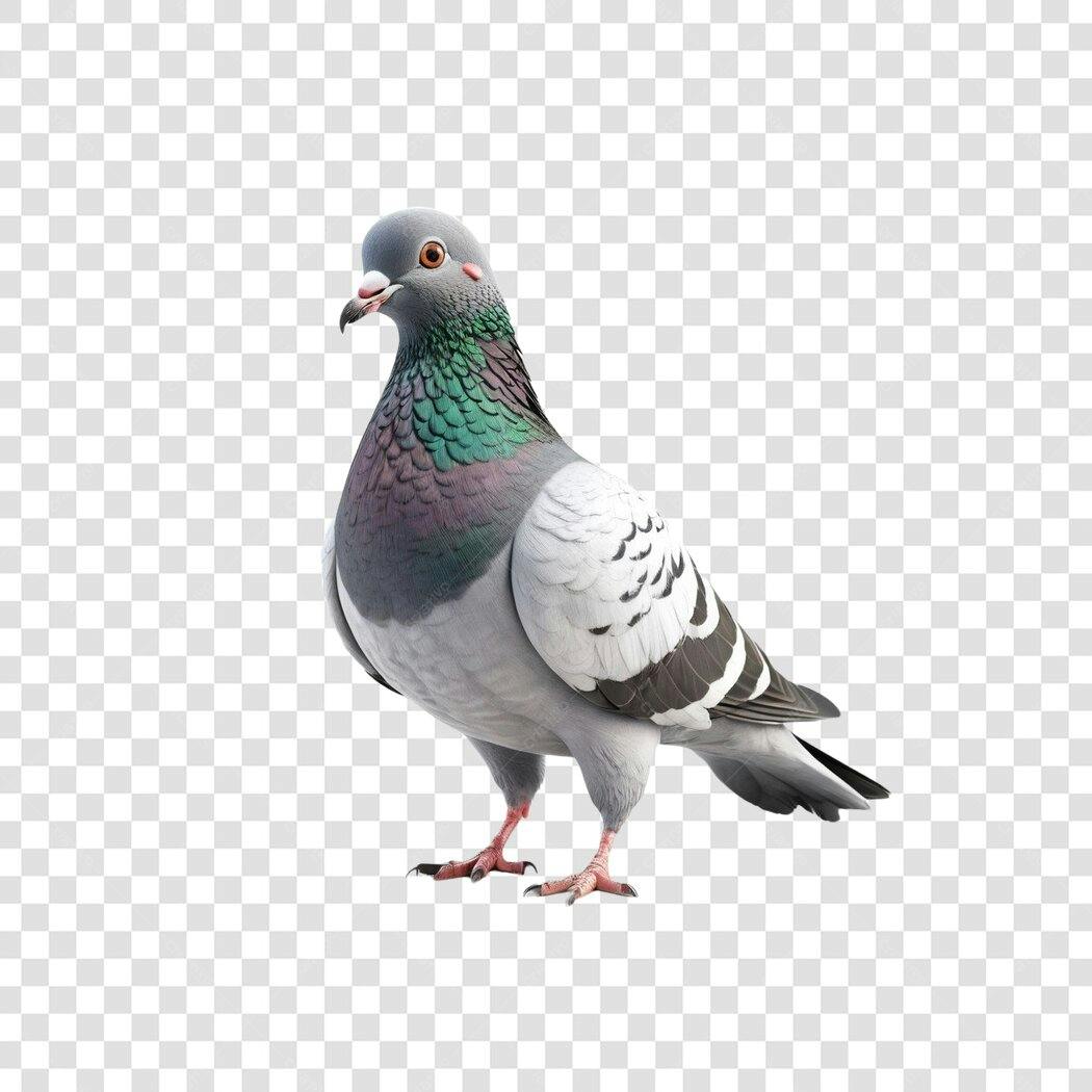 Foto Recortada Pombo Cinza Pássaro PNG Fundo Transparente