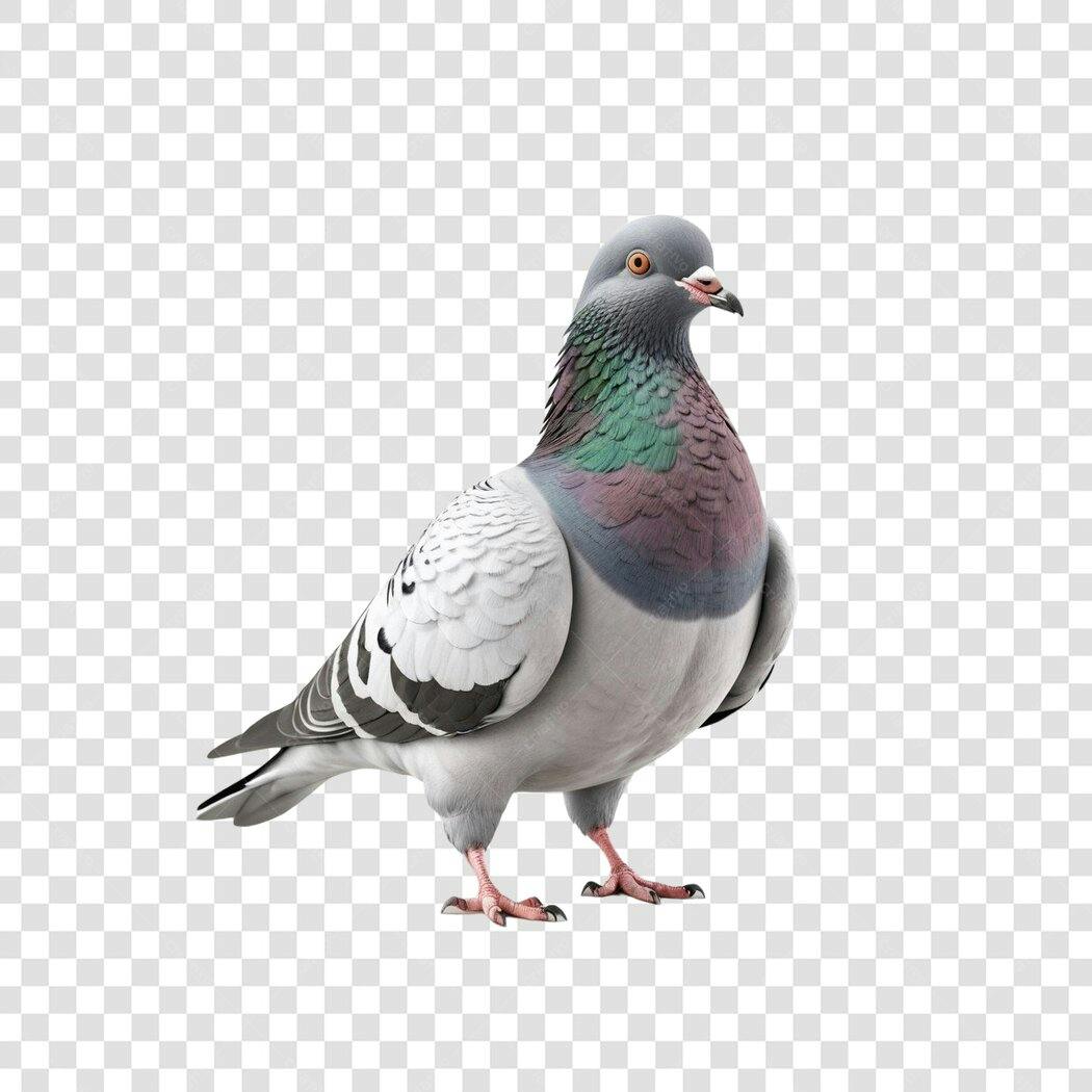 Foto Recortada Pombo Cinza Pássaro Urbano PNG Fundo Transparente
