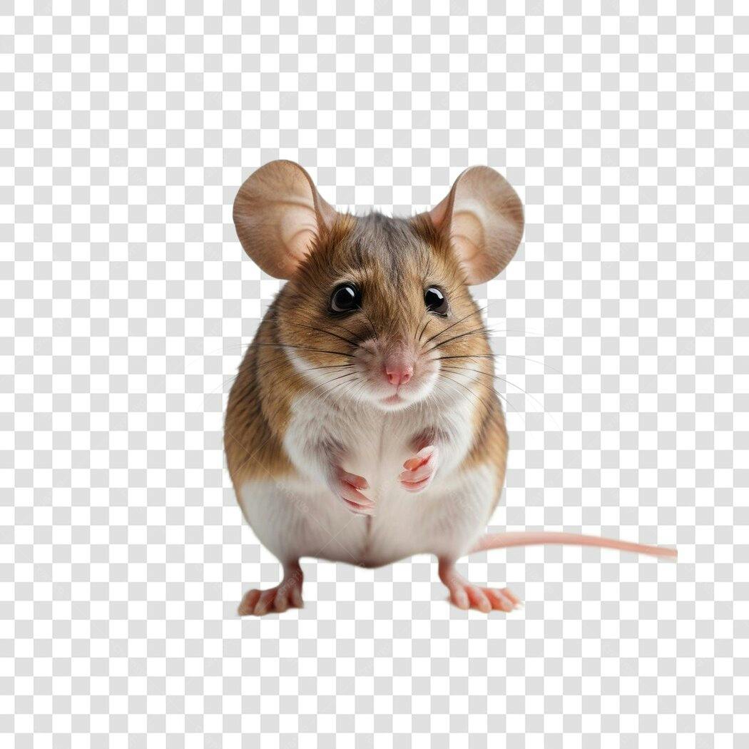 Foto Recortada Rato Roedor Pequeno PNG Fundo Transparente