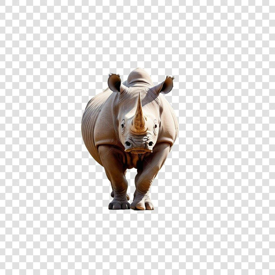 Foto Recortada Rinoceronte Branco Animal Selvagem PNG Fundo Transparente