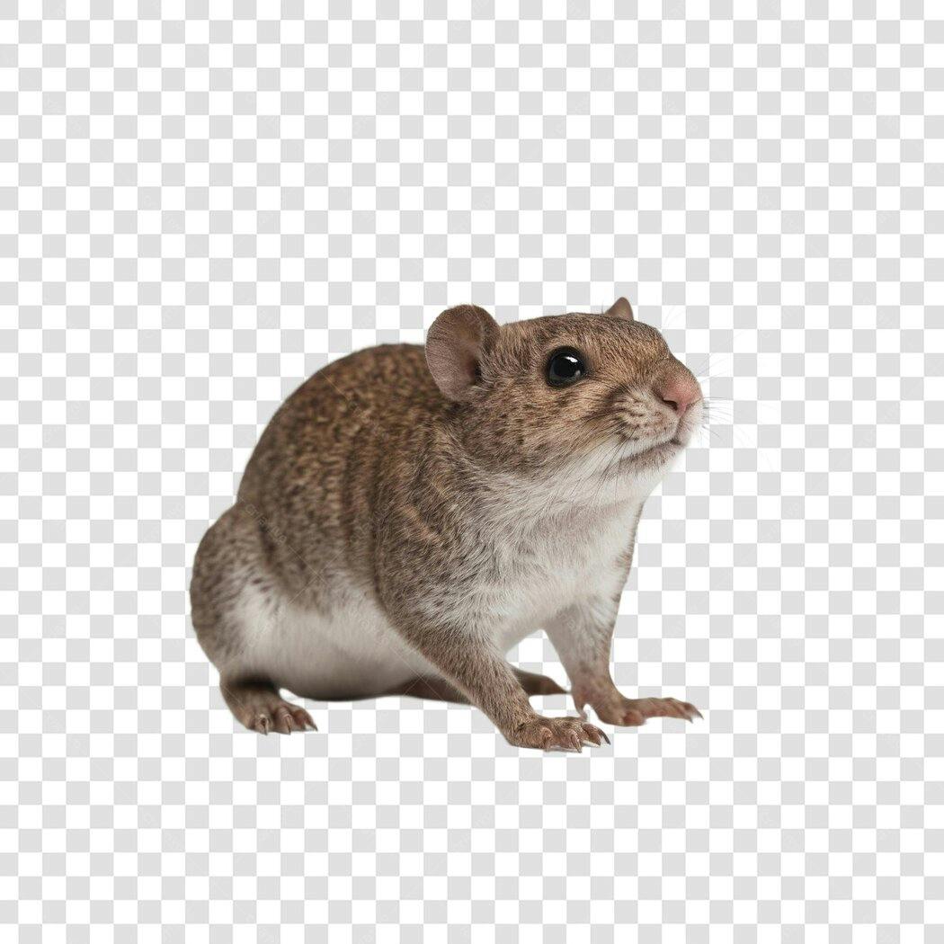 Foto Recortada Roedor Pequeno Fofo PNG Fundo Transparente