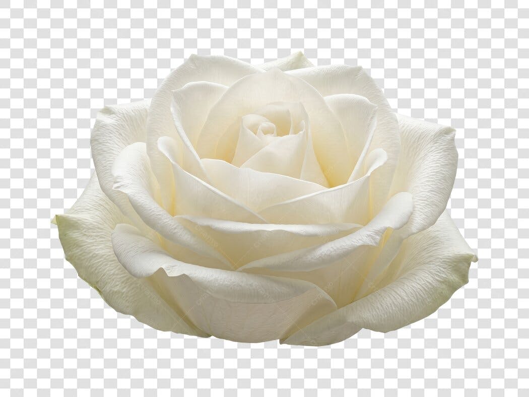Foto Recortada Rosa Branca Fundo Transparente PNG