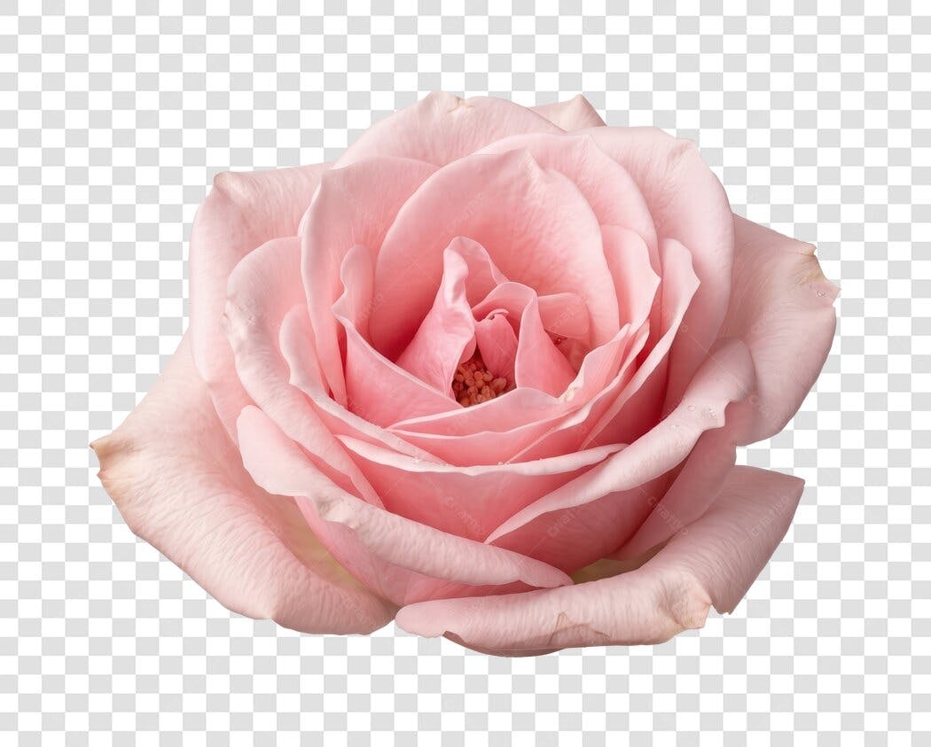 Foto Recortada Rosa Rosa Aberta PNG Fundo Transparente